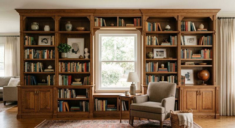 Custom Bookshelves Installation in Charlotte, NC