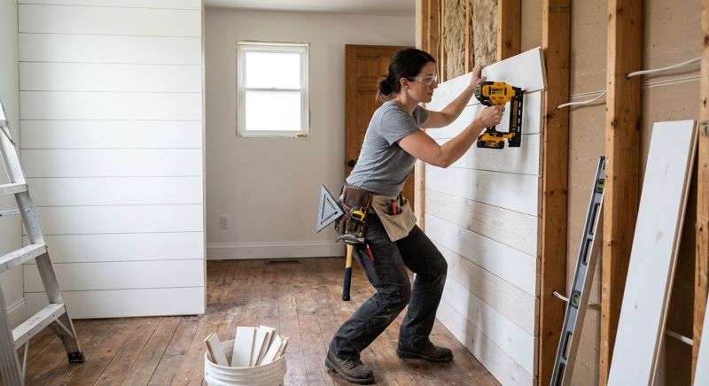 Wall Shiplapping in Wilmington, NC